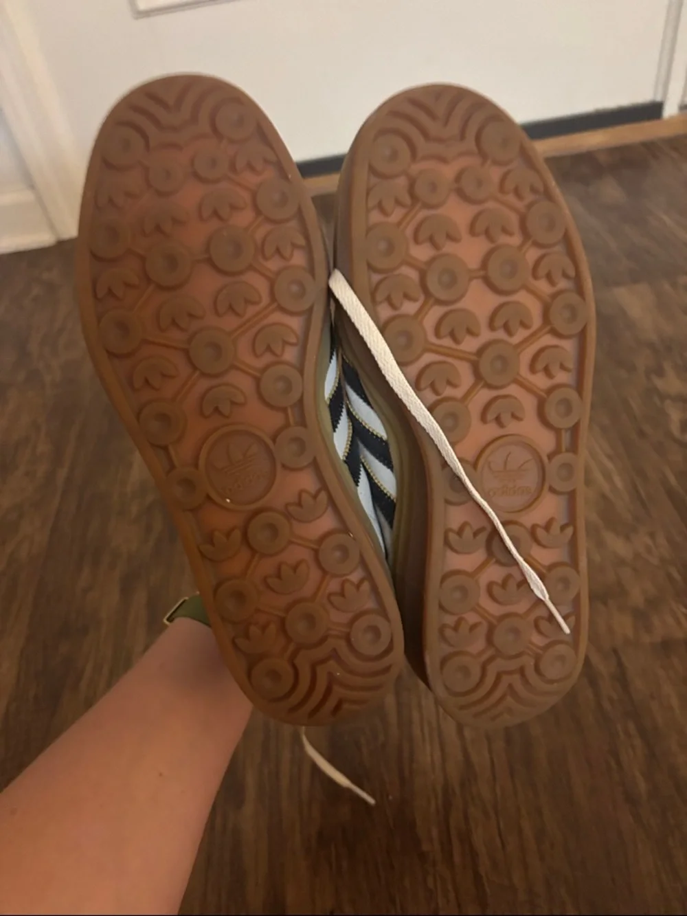 Adidas Gazelle Black, Gold and Tan - Like New - Picture 2 of 5